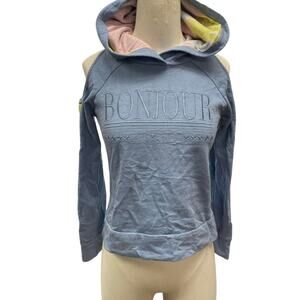 Blue pink striped hoodie